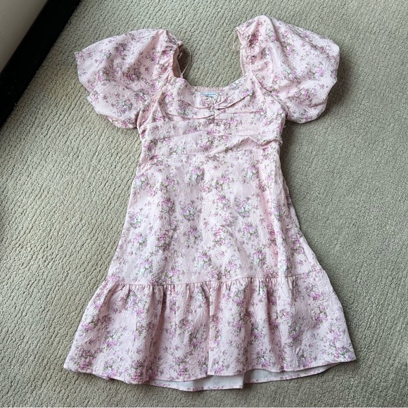 English Factory Puff Sleeve Mini Dress - Picture 1 of 4